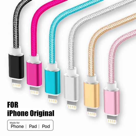 Premium Metal-Nylon Fast Charge Cable for Apple Devices (Type-A / Lightning)
